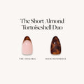 Lisawu The Short Almond Tortoiseshell Duo press-on nail bundle style selection