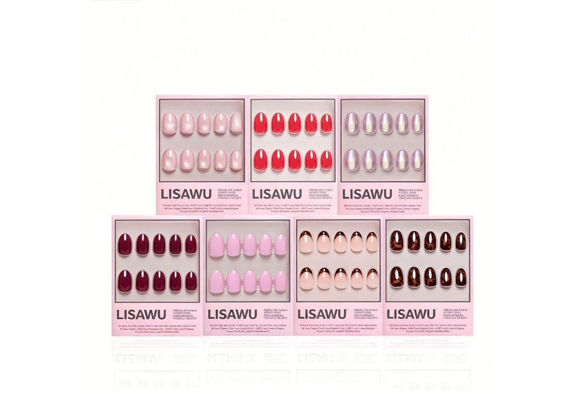 The Short Oval Edit press-on nails in brown shade