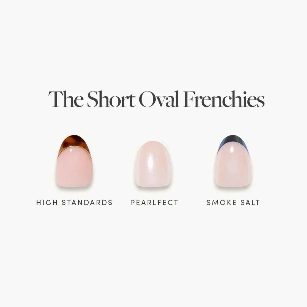 Lisawu The Short Oval Frenchies press-on nail bundle style selection