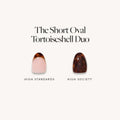 Lisawu The Short Oval Tortoiseshell Duo press-on nail bundle style selection