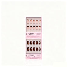 The Short Oval Tortoiseshell Duo press-on nails in brown shade
