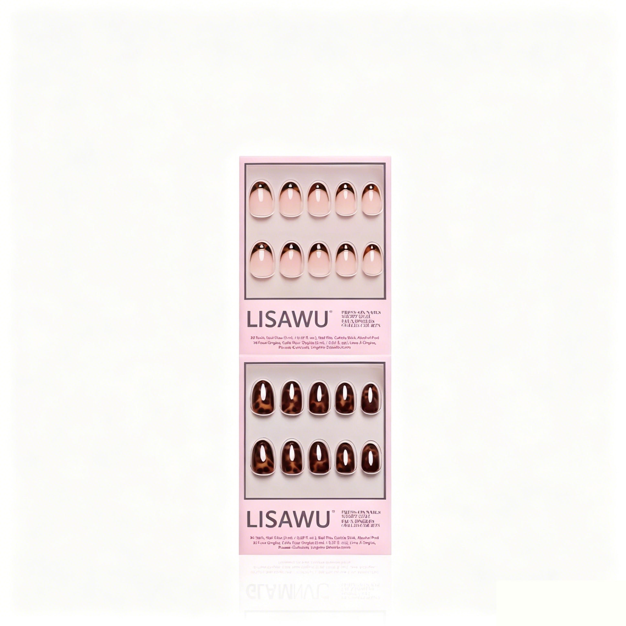 The Short Oval Tortoiseshell Duo press-on nails in brown shade