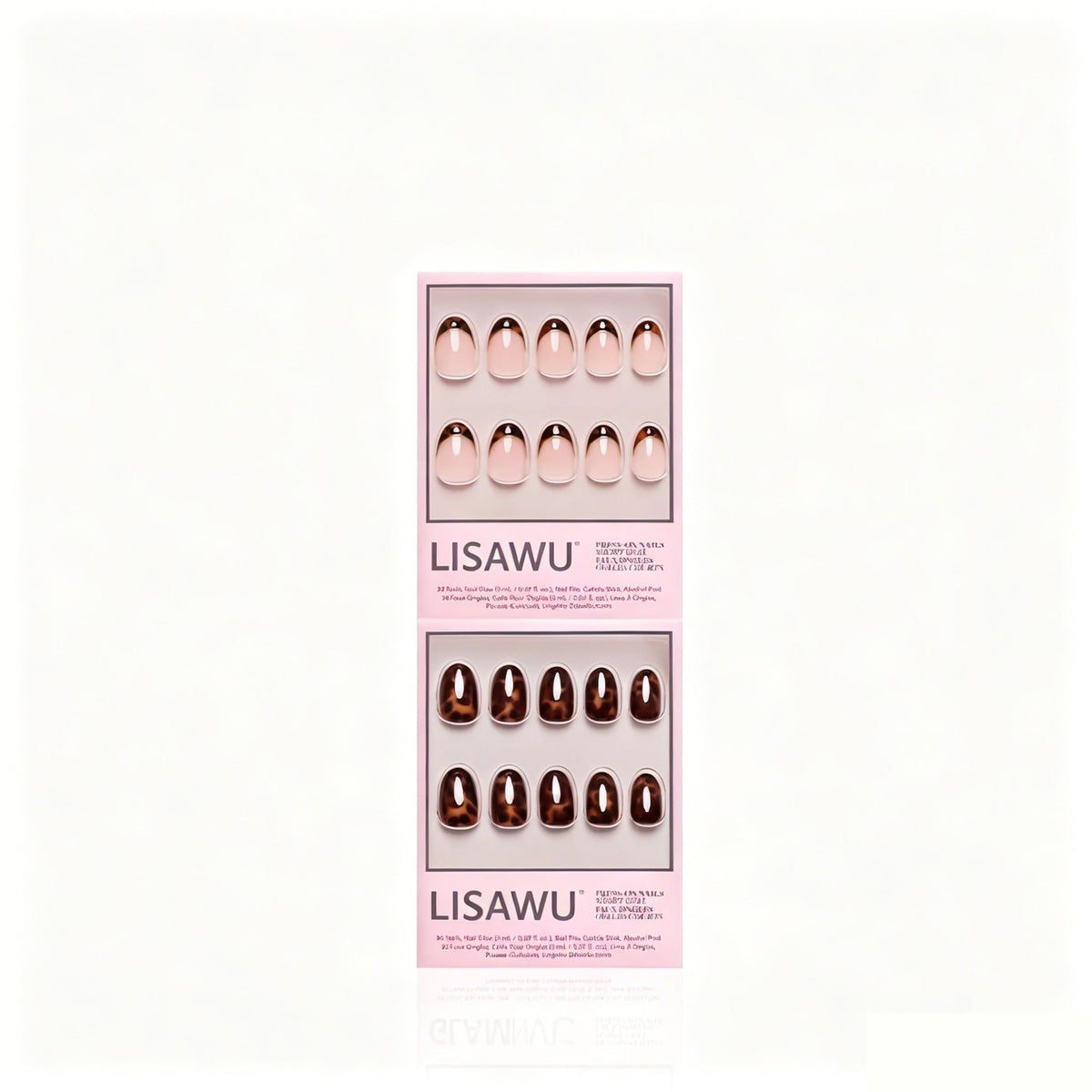 The Short Oval Tortoiseshell Duo press-on nails in brown shade