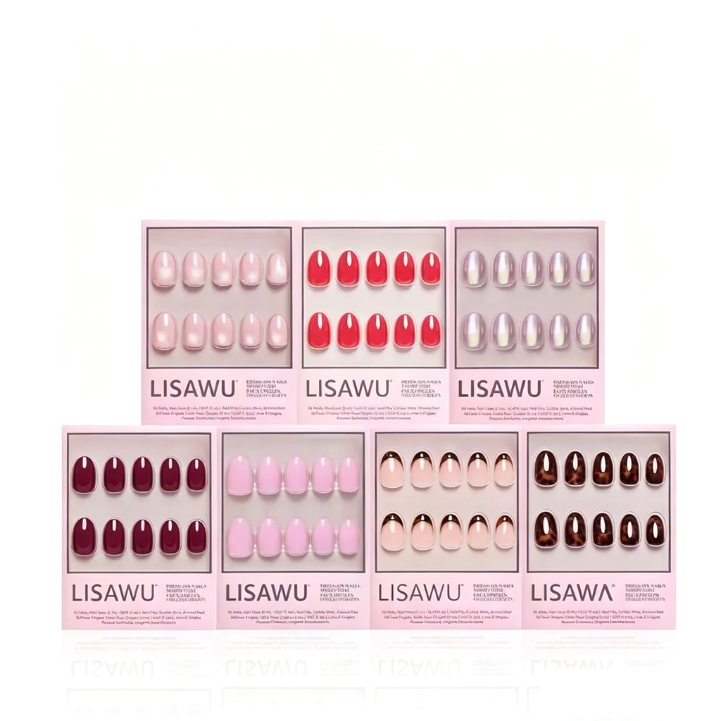 The Short Round Edit press-on nails in brown shade