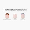 Lisawu The Short Squoval Frenchies press-on nail bundle style selection