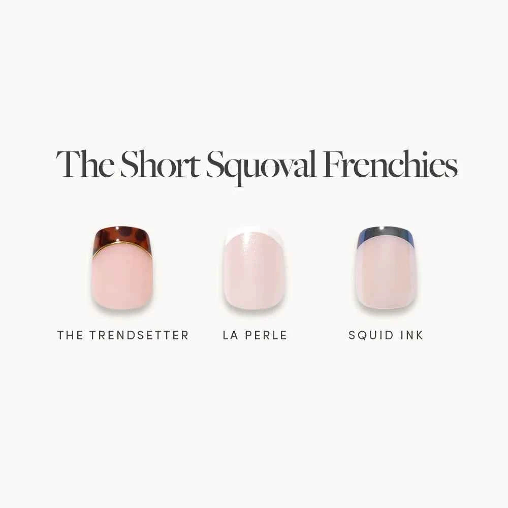 Lisawu The Short Squoval Frenchies press-on nail bundle style selection