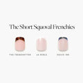 Lisawu The Short Squoval Frenchies press-on nail bundle style selection