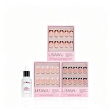 The Short Squoval Frenchies press-on nails in nude shade