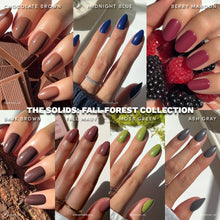 Lisawu The Solids Vol.3 Fall Forest Collection press-on nail bundle manicure lifestyle photo