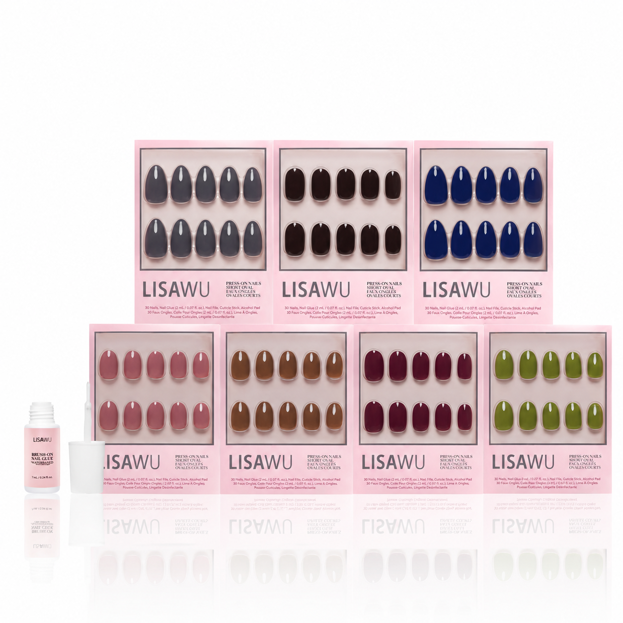 The Solids Vol.3 Fall Forest Collection press-on nails in green shade