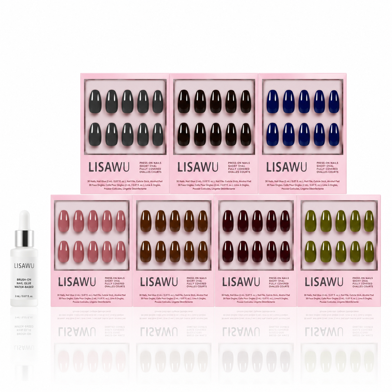 The Solids Vol.3 Fall Forest Collection press-on nails with glossy finish