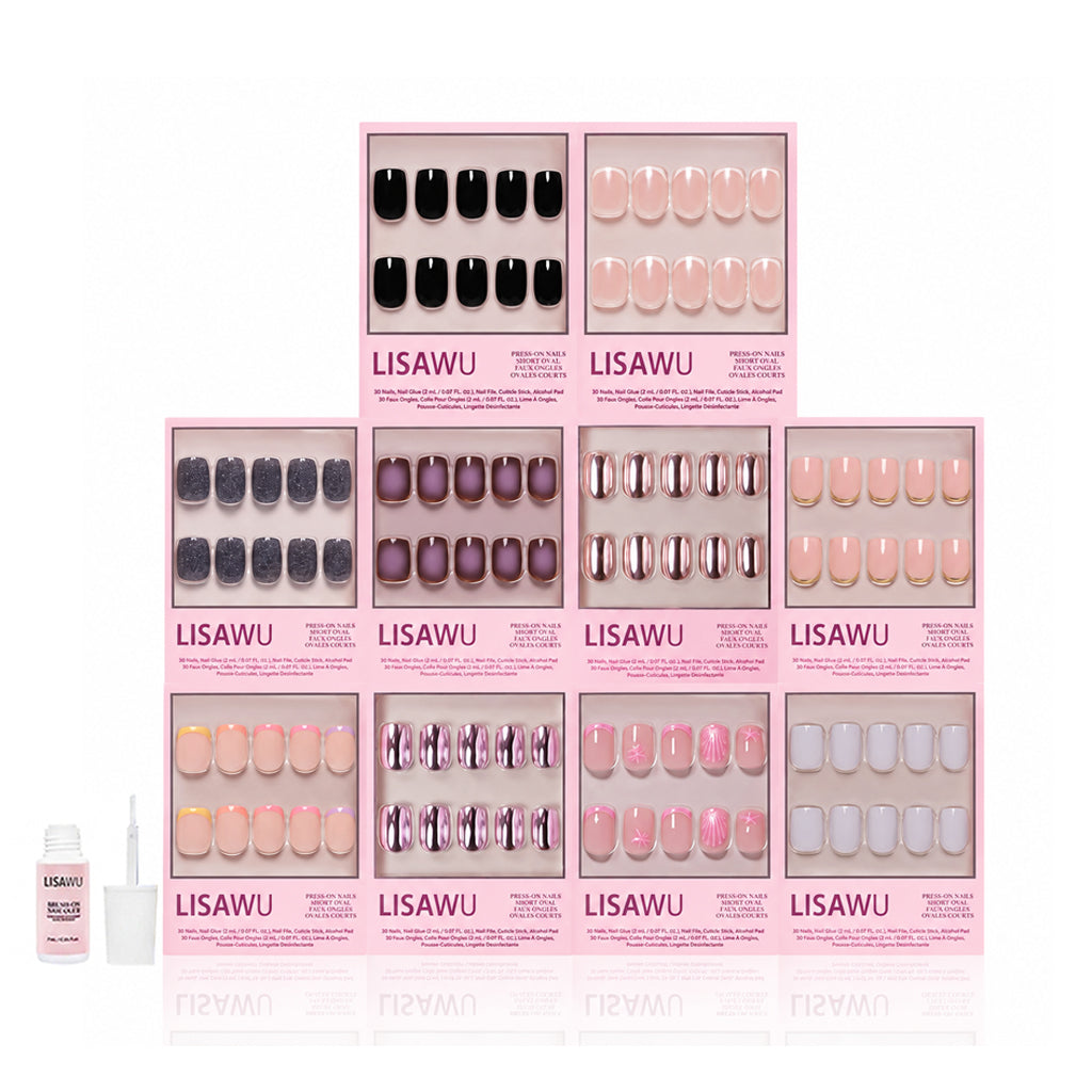 The Squoval Vault press-on nails in brown shade