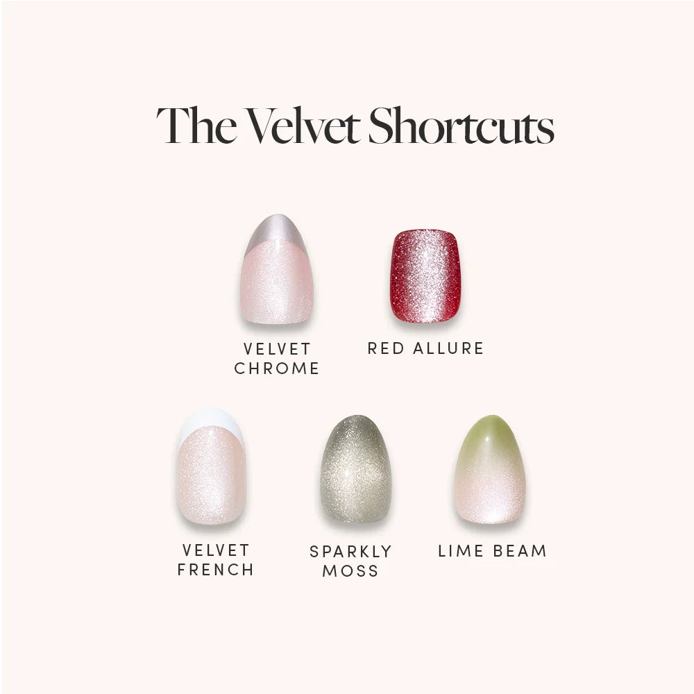 The Velvet Shortcuts, press-on nails, menu display, 2026 03 Quickpressbundles Thevelvetshortcuts Nailmenu