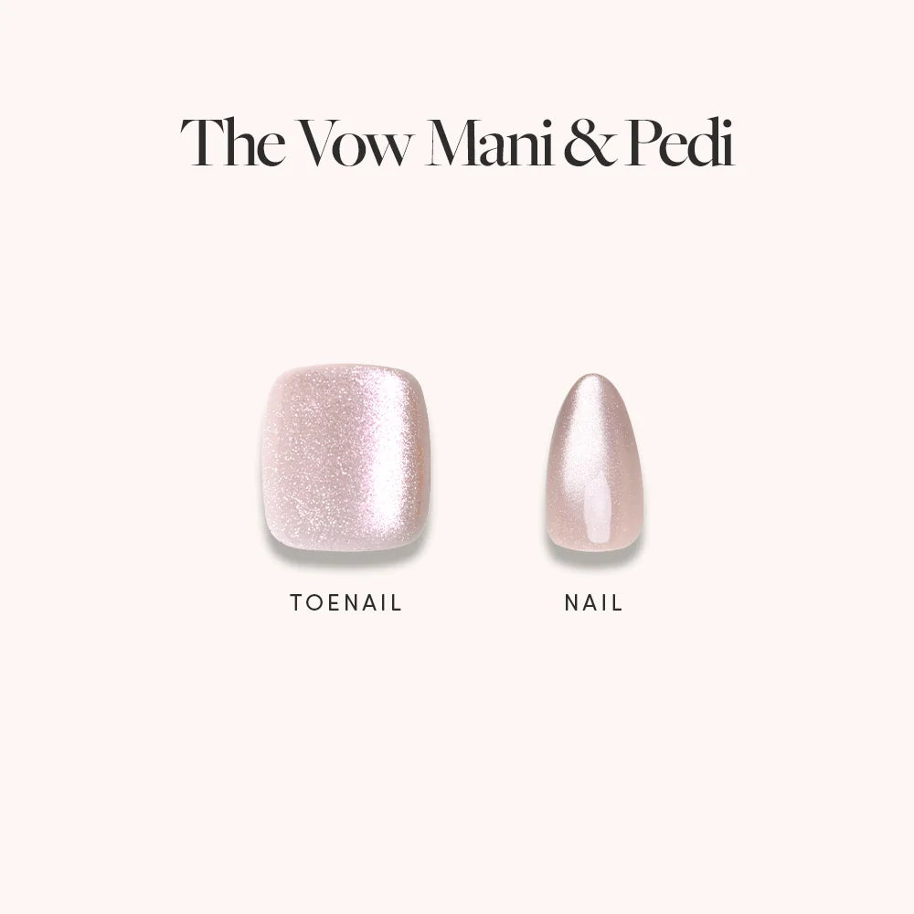 The Vow Mani Pedi press-on nails in nude shade