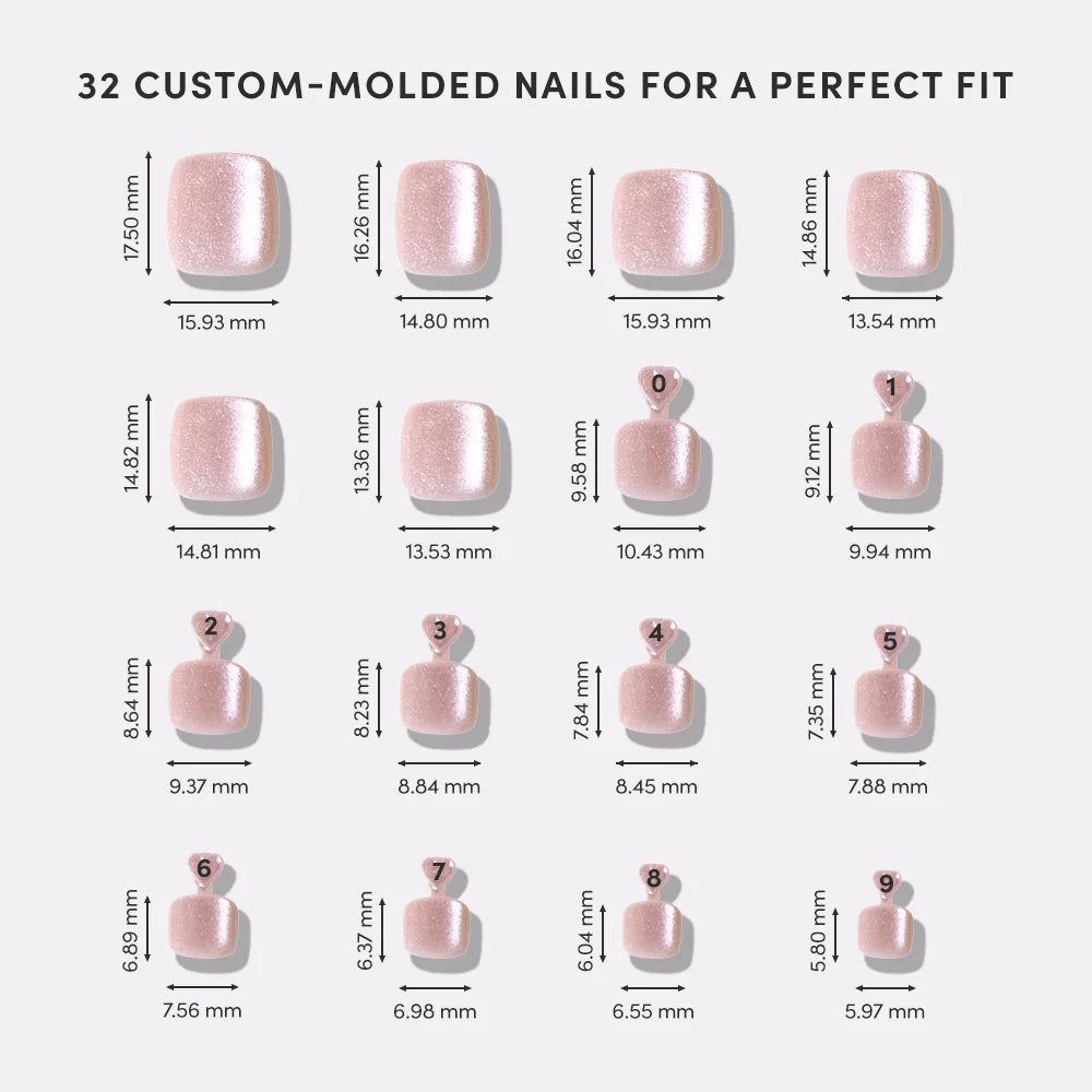 The Vow Toenail press-on nail design - solid color style detail