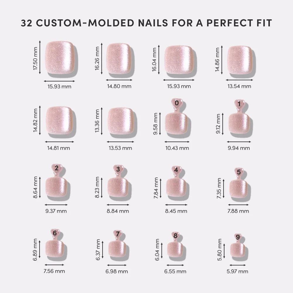 The Vow Toenail press-on nail design - solid color style detail