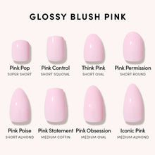 Think Pink press-on nail bundle - full set view