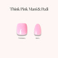 Think Pink Mani Pedi press-on nails in pink shade