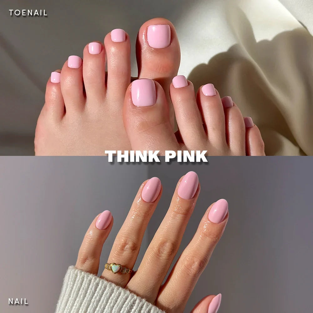 Lisawu Think Pink Mani Pedi press-on nail bundle manicure lifestyle photo