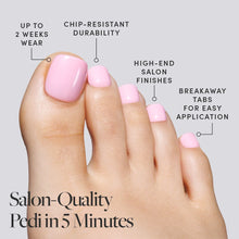 Think Pink Toenail press-on nails - natural shape, short length