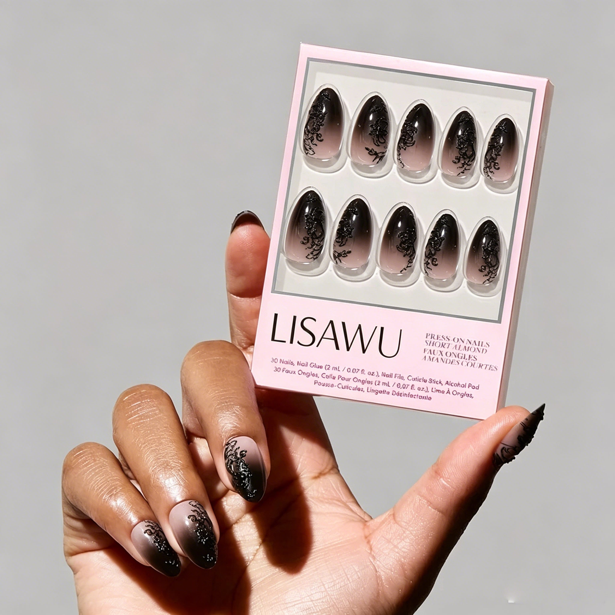 ‘Til Death press-on nails - almond shape, short length