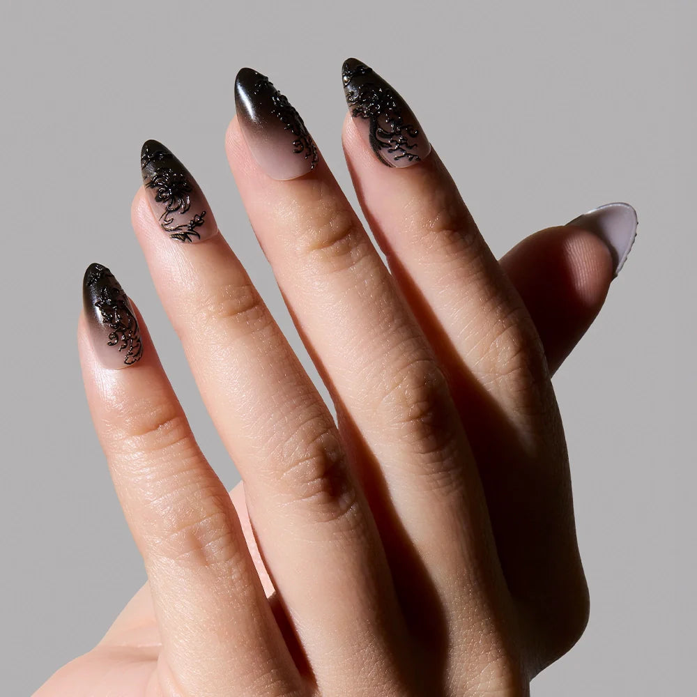 ‘Til Death press-on nails with glossy finish