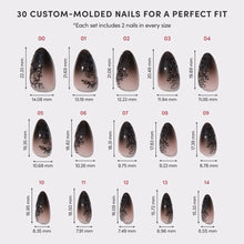 ‘Til Death press-on nail design - ombre style detail
