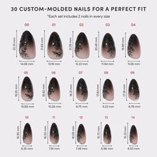 ‘Til Death press-on nail design - ombre style detail