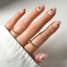 Tipsy Olive press-on nails in green shade