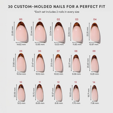 Too Much press-on nail design - french tip style detail