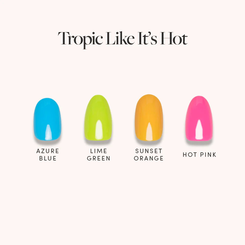 Tropic Like It's Hot press-on nails in blue shade