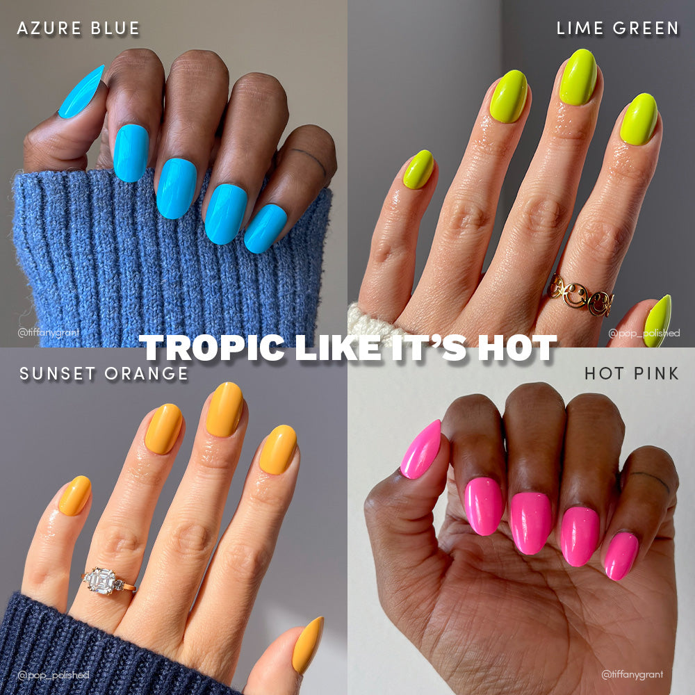 Tropic Like It's Hot press-on nails in green shade