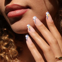 Tuscan Twist press-on nail design - french tip style detail