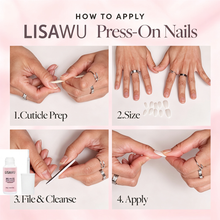 Lisawu Unicorn Tears press-on nails application guide