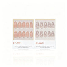 LISAWU Velvet Cat-Eye nude press-on nails