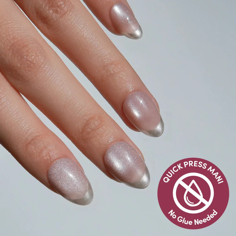 Velvet Chrome press-on nails in nude shade