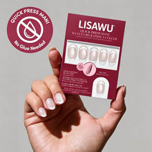Velvet French press-on nails with glossy finish