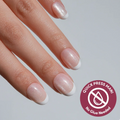 Velvet French press-on nails in nude shade
