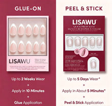 Velvet French press-on nails in white shade