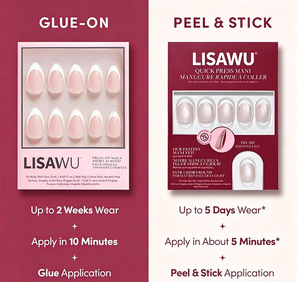 Velvet French press-on nails in white shade