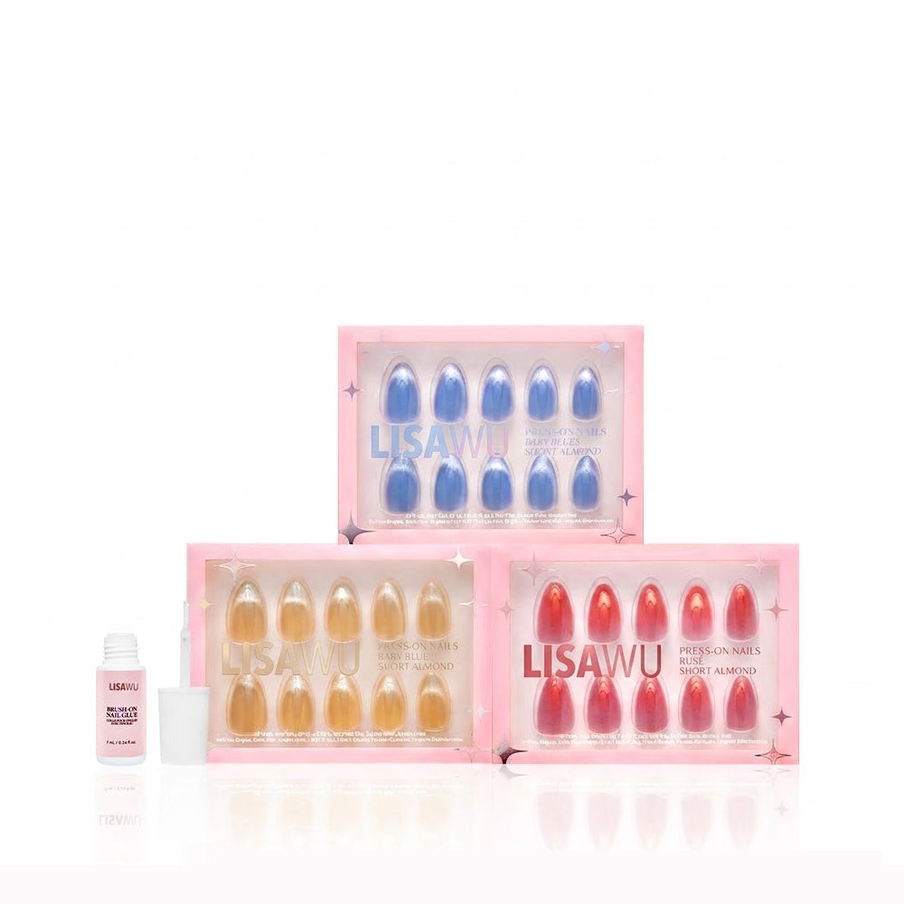 Velvet Haze press-on nails in pink shade