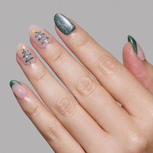 Velvet Pine press-on nails with glossy finish