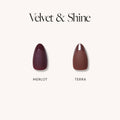 Velvet & Shine press-on nails in brown shade