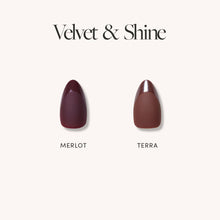 Velvet & Shine press-on nails in brown shade