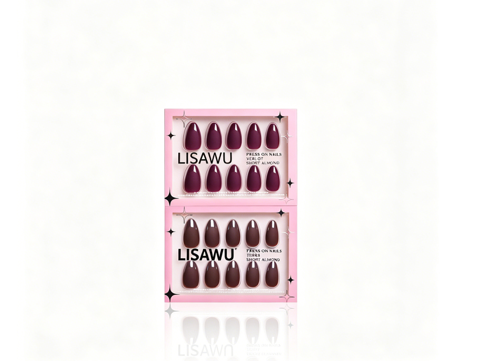 Velvet & Shine press-on nails with glossy finish