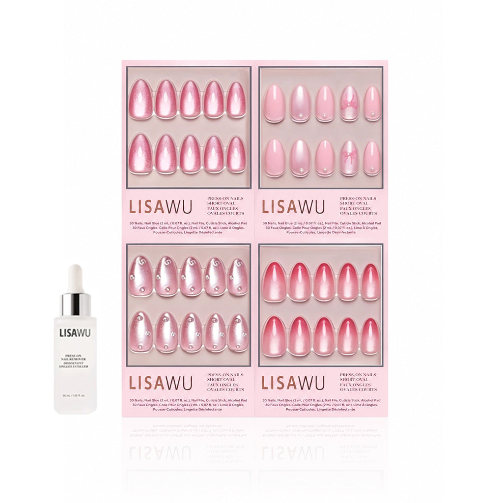 Velvet Valentine press-on nails with velvet finish