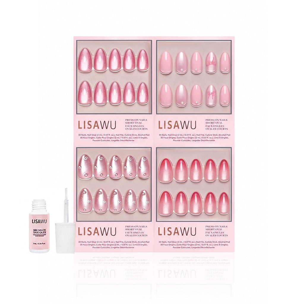 Velvet Valentine press-on nails with glossy finish