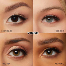 Virgo press-on nails in black shade