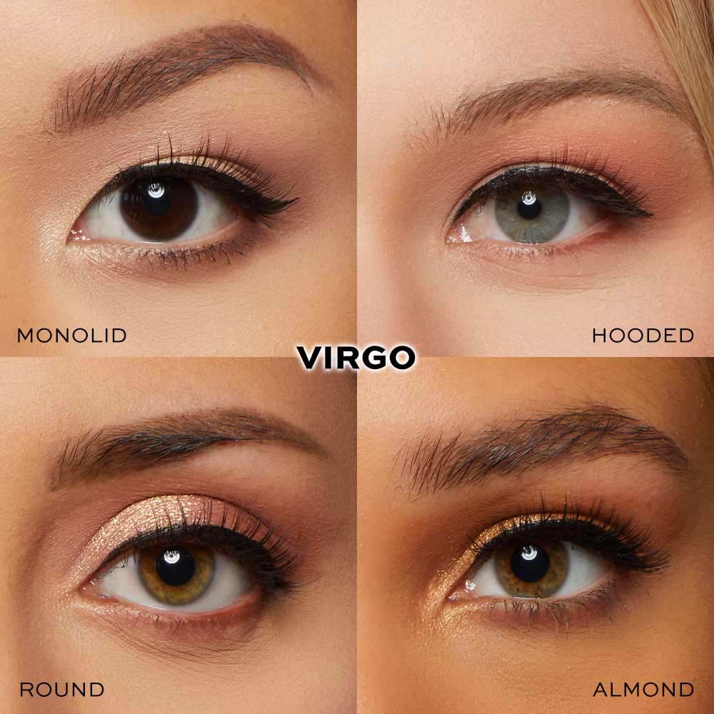 Virgo press-on nails in black shade