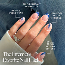 Whale Waves press-on nail design - accent nail style detail